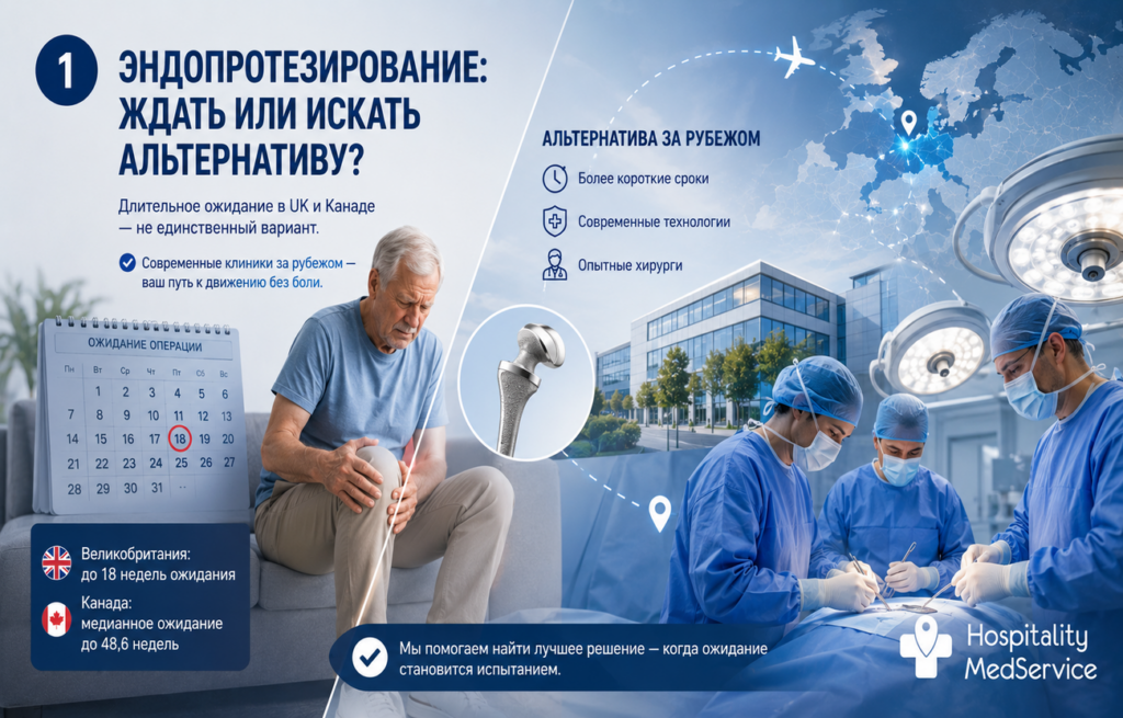 Эндопротезирование тазобедренного сустава за рубежом как альтернатива длительному ожиданию операции в Великобритании и Канаде
